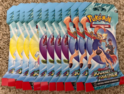 Pokemon TCG Journey Together (JT) Sleeved Booster Packs - LOT OF 11 - Image 1