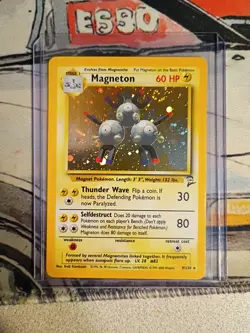 Pokemon TCG Base Set 2 Magneton Holo Card 9/130 - Image 1