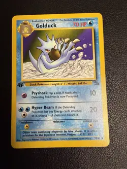 Pokemon TCG Golduck 1st Edition Fossil Card 35/62 Regular - Image 1