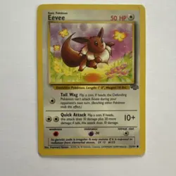 Pokemon Eevee 50 HP Common 51/64 Jungle 1999 English TCG Card - Image 1