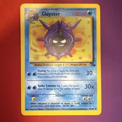 Pokemon Cloyster 32/62 Fossil Regular Uncommon Stage 1 HP50 English Card - Image 1