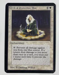 Circle Of Protection: Blue Alpha LP Light Play MTG Magic The Gathering - Image 1