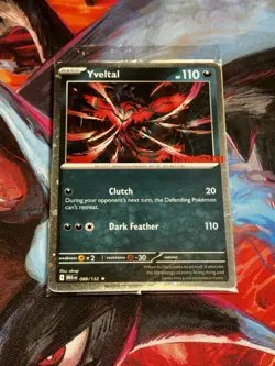 Pokemon Cosmos Holo Yveltal 088/132 GameStop Stamped Mega Evolution Promo SEALED - Image 1