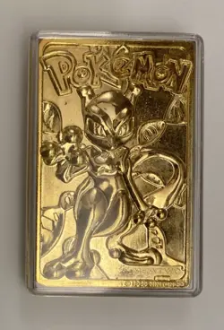 Pokemon Mewtwo 1999 23K Gold Plated Trading Card & Pokeball No Box Or Cert - Image 5
