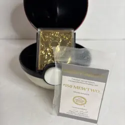 1999 Burger King Limited Edition 23K Gold-Plated Mewtwo Pokemon Card No Box - Image 2