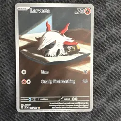 Pokemon TCG -Larvesta 196/191 SV08: Illustration Rare - Surging Sparks NM/M - Image 1