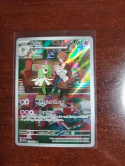 Pokemon TCG Kirlia Scarlet & Violet Base Set Holo Illustration Card 212/198 - Image 1