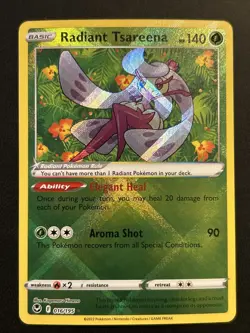 Radiant Tsareena 016/195 Rare Silver Tempest Pokemon TCG NM - Image 1