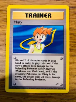 Misty Trainer (102/132) Rare Gym Heroes Set Pokemon Card! FREE P&P! - Image 1