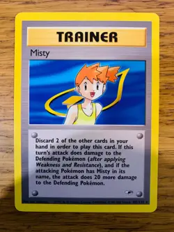 Misty Trainer (102/132) Rare Gym Heroes Set Pokemon Card! FREE P&P! - Image 2