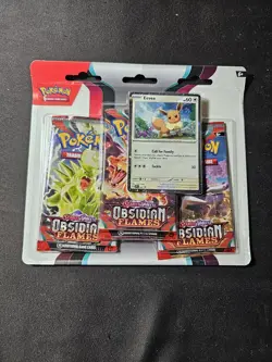 Pokemon TCG Scarlet & Violet Obsidian Flames 3 Pack Booster Blister - Sealed - Image 1