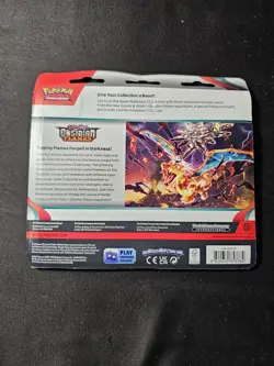 Pokemon TCG Scarlet & Violet Obsidian Flames 3 Pack Booster Blister - Sealed - Image 2
