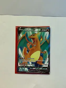 Pokemon TCG Charizard v Full Art Ultra Rare Card SWSH Brilliant Stars 153/172 - Image 1