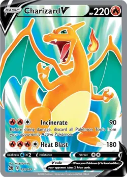 Pokemon TCG Charizard V Brilliant Stars Holo Ultra Rare Card 153/172 PSA 10 - Image 1