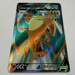 Pokemon TCG Charizard v Full Art Ultra Rare Card SWSH Brilliant Stars 153/172 - Image 3