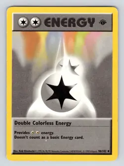 Pokemon TCG Double Colorless Energy 96/102 Base Set Shadowless 1st Edition PL - Image 1
