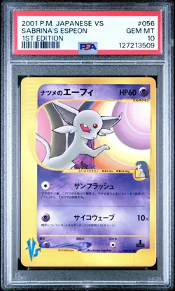 PSA 10 Sabrina's Espeon Pokemon Card Japanese, 056/141, vs Series 1st Edition - Image 1