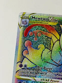 Pokemon GO TCG Mewtwo VSTAR 079/078 Rainbow Secret Rare Holo Foil Card NM 2022 - Image 4
