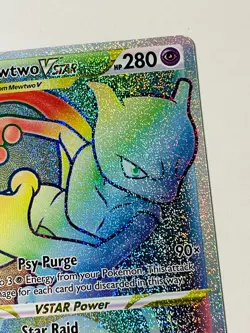 Pokemon GO TCG Mewtwo VSTAR 079/078 Rainbow Secret Rare Holo Foil Card NM 2022 - Image 5