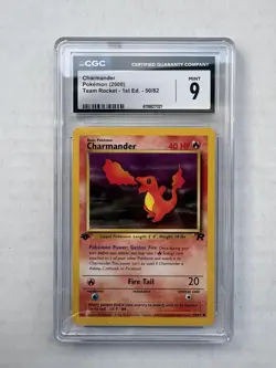 2000 POKEMON ROCKET 1ST EDITION #50 CHARMANDER CGC 9 - Image 1