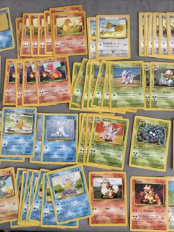Vintage Pokemon Cards Base Set Bulk Bundle Lot LP-NM 1999 Charmander Squirtle - Image 4