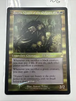 MTG FOIL Savra, Queen of the Golgari - Ravnica Remastered #381 - Image 2