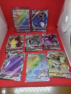 Pokemon VMAX Card Lot x9 - Regieleki, Ditto, Rillaboom, Rainbow & Ultra Rare - Image 1
