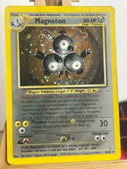 Magneton 10/64 Holo Neo Revelation Englisch VG Pokemon - Image 1