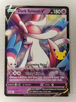 Pokemon 2021 Dark Sylveon V Black Star Promo Celebrations SWSH134 - Image 1