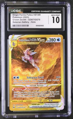2023 Pokemon Origin Forme Palkia VSTAR Crown Zenith GG67/GG70 CGC GEM MINT 10 - Image 1