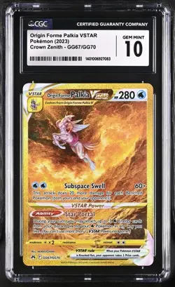 Origin Forme Palkia VSTAR CGC 10 GEM MINT Pokemon (2023) Crown Zenith #GG67/GG70 - Image 1