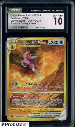 2023 Pokemon Crown Zenith GG67/GG70 Origin Forme Palkia Vstar Holo CGC 10 GEM MT - Image 1