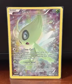 Pokemon TCG Mythical Celebi XY111 Full Art Black Star Holo Promo LP - Image 1