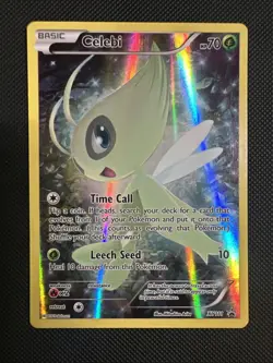 Pokemon TCG Mythical Celebi XY111 Full Art Black Star Holo Promo LP - Image 1