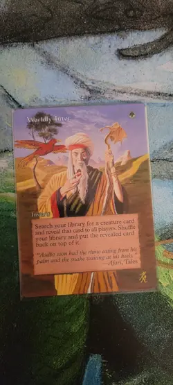 MTG ALTER: Worldly Tutor, by Unknown. Extension art alter - Image 1