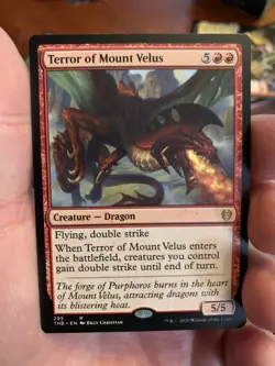 MTG Magic the Gathering Terror of Mount Velus (295/412) Theros Beyond Death LP - Image 1