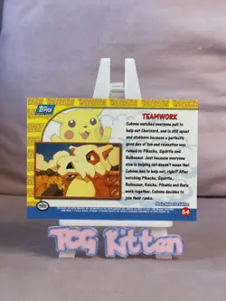 1999 Topps Pokemon - Teamwork - #54 - Non-Holo - Pikachu's Vacation TCGKITTEN - Image 2