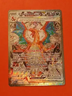 Damaged Pokemon Obsidian Flames Charizard ex 223/197 Special Illustration Rare - Image 1