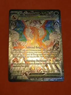 Damaged Pokemon Obsidian Flames Charizard ex 223/197 Special Illustration Rare - Image 5