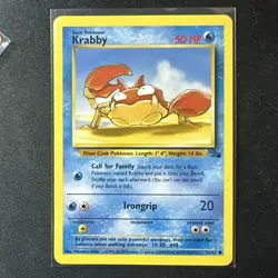 Krabby 1st Edition Fossil Pokemon TCG 51/62 Common - Image 1