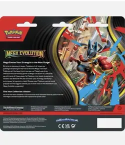 Pokemon TCG Mega Evolution 3 Pack Blister In hand - Image 2