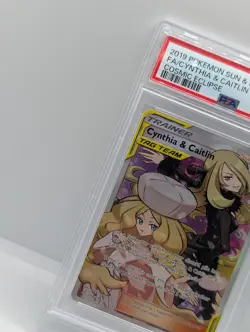 2019 POKEMON SUN & MOON COSMIC ECLIPSE #228 FULL ART/CYNTHIA & CAITLIN PSA 10 - Image 3