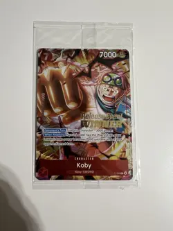 One Piece TCG P-092 Koby Pre Release Winner Card Promo English Card - SEALED - Image 1