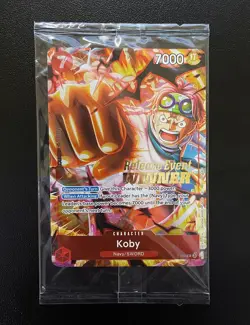 One Piece TCG P-092 Koby Pre Release Winner Card Promo English Card - SEALED - Image 1