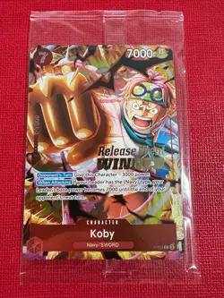 One Piece TCG Koby P-092 Pre Release Winner Card Promo English - Image 1