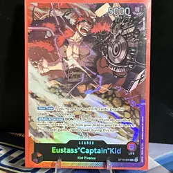 One Piece Card Game Eustass"Captain"Kid ST10-003 L Leader Foil Karte TCG Manga - Image 1
