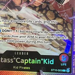 One Piece Card Game Eustass"Captain"Kid ST10-003 L Leader Foil Karte TCG Manga - Image 2