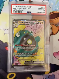 Ionos Bellibolt ex 172/159 Journey Together Ultra Rare Full Art Pokemon PSA 10 - Image 1