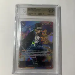 One Piece Kingdoms Of Intrigue Sabo SR Alternate Alt Full Art #OP04-083 BGS 9.5 - Image 1
