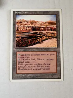 Strip Mine MTG Core Set 4th Edition Regular Magic the Gathering Moderately Play - Image 1